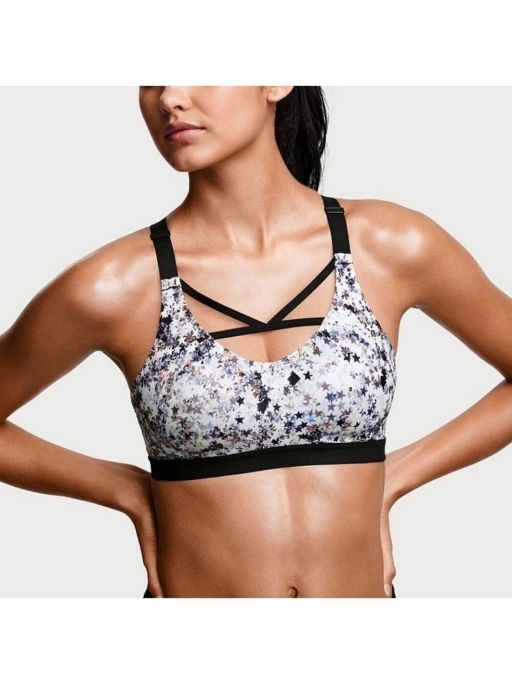 VSX Victoria's Secret Racerback Strap Details Sports Bra